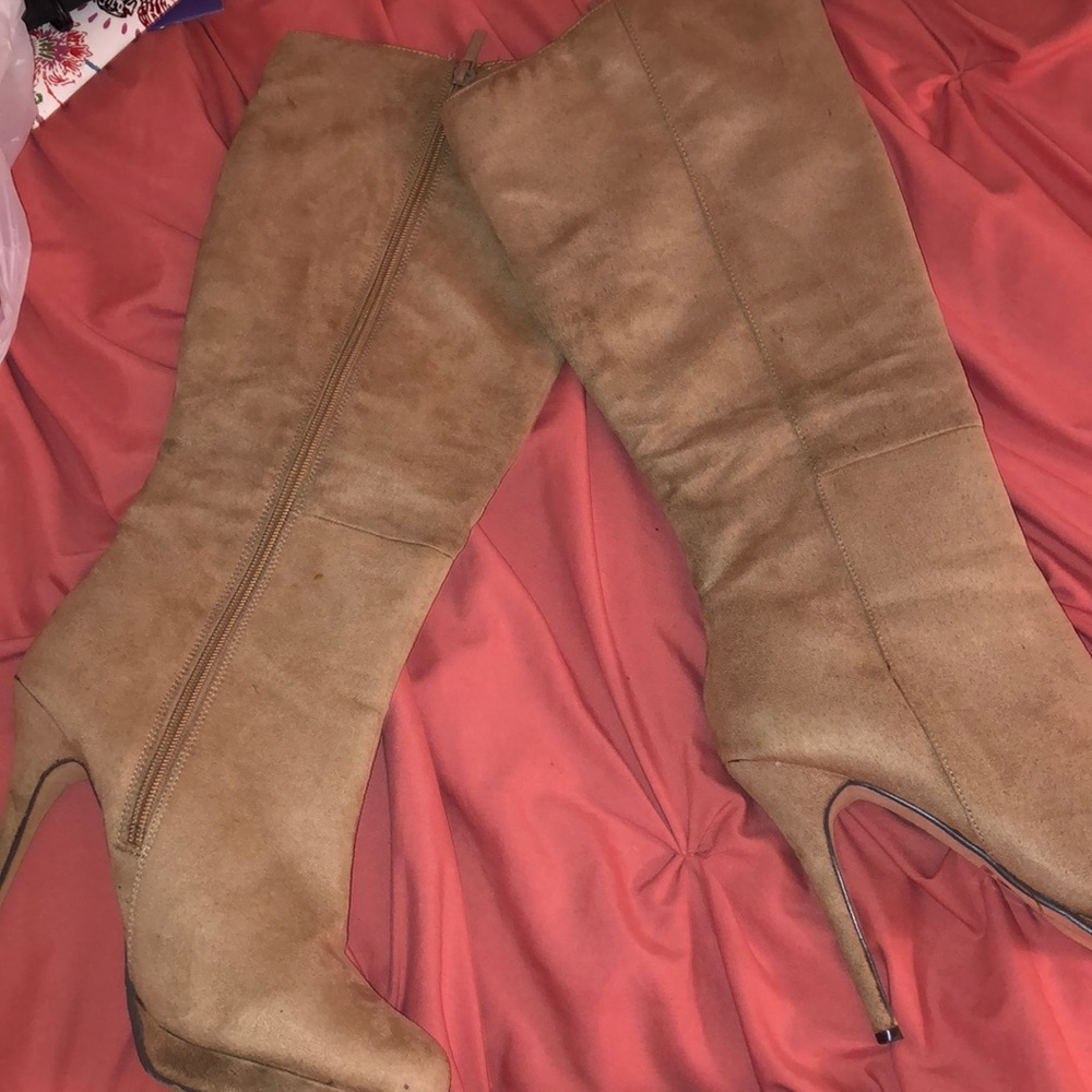 Tan Knee High Boots
